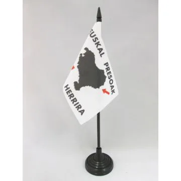 DRAPEAU DE TABLE PAYS BASQUE EUSKAL HERRIRA 15x10cm - PETIT DRAPEAUX DE BUREAU EUSKADI PRESOAK 10 x 15 cm