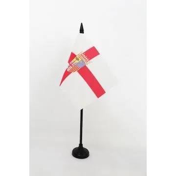 DRAPEAU DE TABLE PROVINCE DE SARAGOSSE 15x10cm - PETIT DRAPEAUX DE BUREAU ZARAGOZA EN ARAGON 10 x 15 cm
