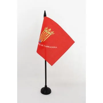 DRAPEAU DE TABLE PROVINCE DE TARRAGONE 15x10cm - PETIT DRAPEAUX DE BUREAU TARRAGONA EN CATALOGNE 10 x 15 cm