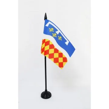 DRAPEAU DE TABLE CHARENTE 15x10cm - PETIT DRAPEAUX DE BUREAU DÉPARTEMENT CHARENTAIS 10 x 15 cm