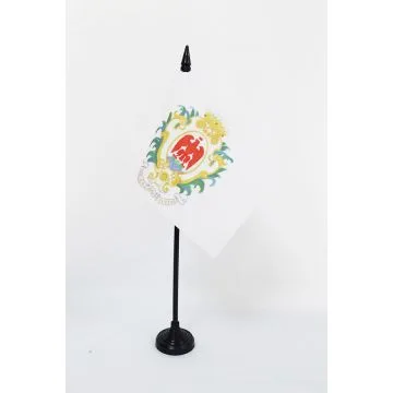 DRAPEAU DE TABLE VILLE DE NICE 15x10cm - PETIT DRAPEAUX DE BUREAU DE NICE 10 x 15 cm