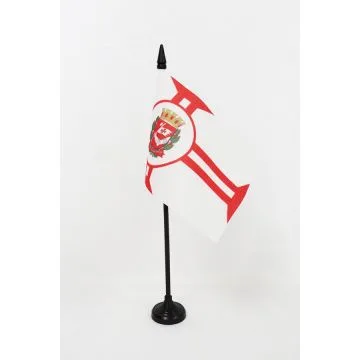 DRAPEAU DE TABLE SAO PAULO 15x10cm - PETIT DRAPEAUX DE BUREAU VILLE DE SÍO PAULO AU BRÉSIL 10 x 15 cm