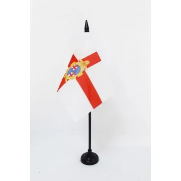 DRAPEAU DE TABLE BOLOGNE AVEC ARMES 15x10cm - PETIT DRAPEAUX DE BUREAU BOLOGNA EN ÉMILIE-ROMAGNE 10 x 15 cm