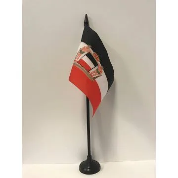 DRAPEAU DE TABLE CONFÉDÉRATION DE L\'ALLEMAGNE DU NORD 1867-1871 15x10cm - PETIT DRAPEAUX DE BUREAU DE L\'ANCIENNE ALLEMAGNE 10 x 15 cm