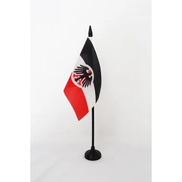 DRAPEAU DE TABLE TROISIÈME REICH 1933-1935 15x10cm - PETIT DRAPEAUX DE BUREAU ALLEMAGNE ANCIEN 10 x 15 cm
