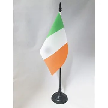 DRAPEAU DE TABLE IRLANDE 15x10cm - PETIT DRAPEAUX DE BUREAU IRLANDAIS 10 x 15 cm