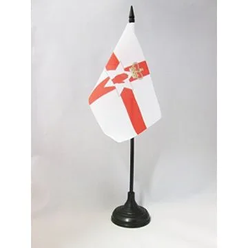 DRAPEAU DE TABLE IRLANDE DU NORD 15x10cm - PETIT DRAPEAUX DE BUREAU NORD IRLANDAIS 10 x 15 cm