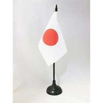 DRAPEAU DE TABLE JAPON 15x10cm - PETIT DRAPEAUX DE BUREAU JAPONAIS 10 x 15 cm