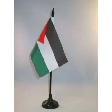 DRAPEAU DE TABLE JORDANIE 15x10cm - PETIT DRAPEAUX DE BUREAU JORDANIEN 10 x 15 cm