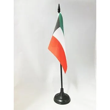 DRAPEAU DE TABLE KOWEÏT 15x10cm - PETIT DRAPEAUX DE BUREAU KOWEÏTIEN 10 x 15 cm