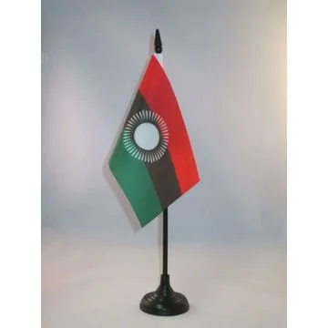 DRAPEAU DE TABLE MALAWI 15x10cm - PETIT DRAPEAUX DE BUREAU MALAWITE 10 x 15 cm