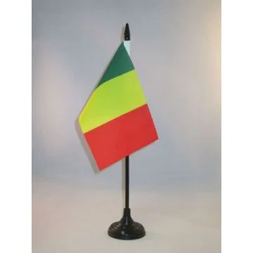 DRAPEAU DE TABLE MALI 15x10cm - PETIT DRAPEAUX DE BUREAU MALIEN 10 x 15 cm