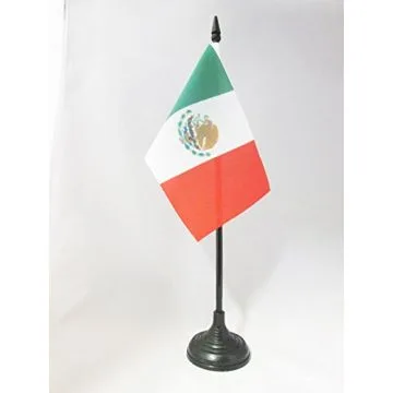 DRAPEAU DE TABLE MEXIQUE 15x10cm - PETIT DRAPEAUX DE BUREAU MEXICAIN 10 x 15 cm
