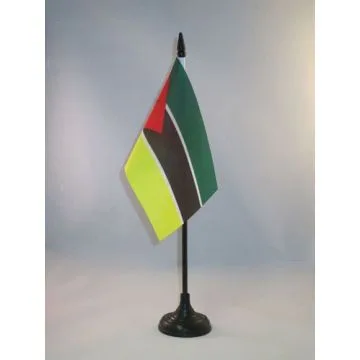 DRAPEAU DE TABLE MOZAMBIQUE 15x10cm - PETIT DRAPEAUX DE BUREAU MOZAMBICAIN 10 x 15 cm