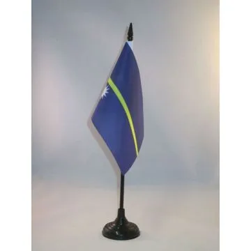 DRAPEAU DE TABLE NAURU 15x10cm - PETIT DRAPEAUX DE BUREAU NAURUAN 10 x 15 cm