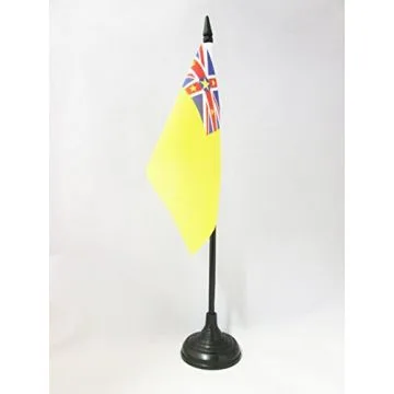 DRAPEAU DE TABLE NIUE 15x10cm - PETIT DRAPEAUX DE BUREAU NIUÉEN 10 x 15 cm