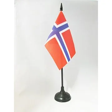 DRAPEAU DE TABLE NORVÈGE 15x10cm - PETIT DRAPEAUX DE BUREAU NORVÉGIEN 10 x 15 cm