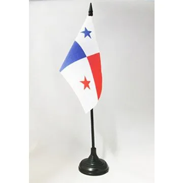 DRAPEAU DE TABLE PANAMA 15x10cm - PETIT DRAPEAUX DE BUREAU PANAMÉEN 10 x 15 cm