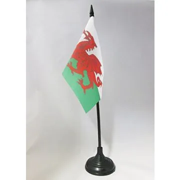 DRAPEAU DE TABLE PAYS DE GALLES 15x10cm - PETIT DRAPEAUX DE BUREAU GALLOIS 10 x 15 cm