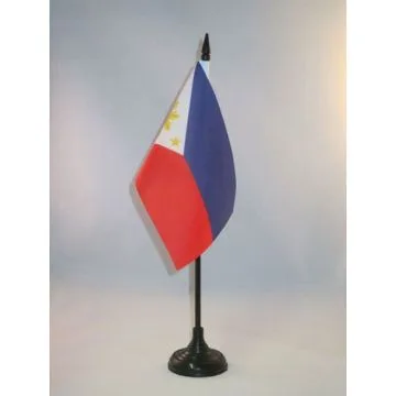 DRAPEAU DE TABLE PHILIPPINES 15x10cm - PETIT DRAPEAUX DE BUREAU PHILIPPIN 10 x 15 cm
