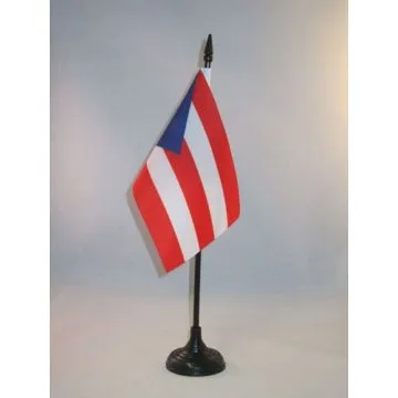 DRAPEAU DE TABLE PORTO RICO 15x10cm - PETIT DRAPEAUX DE BUREAU PORTORICAIN 10 x 15 cm