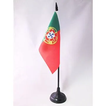DRAPEAU DE TABLE PORTUGAL 15x10cm - PETIT DRAPEAUX DE BUREAU PORTUGAIS 10 x 15 cm