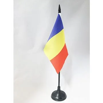 DRAPEAU DE TABLE ROUMANIE 15x10cm - PETIT DRAPEAUX DE BUREAU ROUMAIN 10 x 15 cm