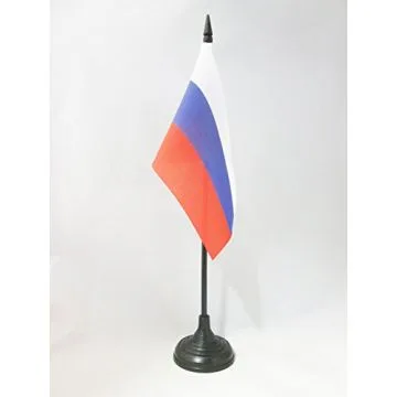 DRAPEAU DE TABLE RUSSIE 15x10cm - PETIT DRAPEAUX DE BUREAU RUSSE 10 x 15 cm