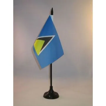 DRAPEAU DE TABLE SAINTE LUCIE 15x10cm - PETIT DRAPEAUX DE BUREAU SAINT-LUCIEN 10 x 15 cm