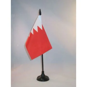 DRAPEAU DE TABLE BAHREÏN 15x10cm - PETIT DRAPEAUX DE BUREAU BAHREÏNIEN 10 x 15 cm