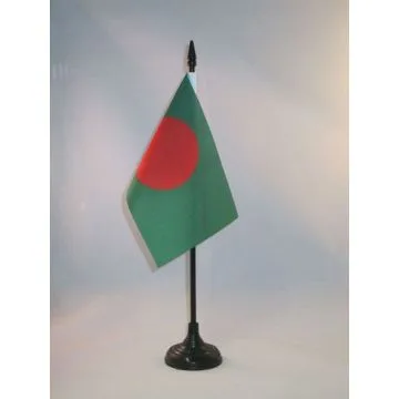 DRAPEAU DE TABLE BANGLADESH 15x10cm - PETIT DRAPEAUX DE BUREAU BANGLADAIS 10 x 15 cm