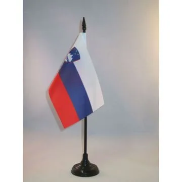 DRAPEAU DE TABLE SLOVÉNIE 15x10cm - PETIT DRAPEAUX DE BUREAU SLOVÈNE 10 x 15 cm