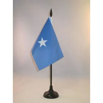 DRAPEAU DE TABLE SOMALIE 15x10cm - PETIT DRAPEAUX DE BUREAU SOMALIEN 10 x 15 cm
