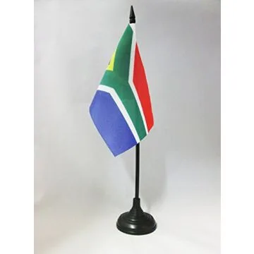 DRAPEAU DE TABLE AFRIQUE DU SUD 15x10cm - PETIT DRAPEAUX DE BUREAU SUD AFRICAIN 10 x 15 cm