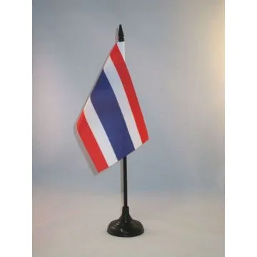 DRAPEAU DE TABLE THAÏLANDE 15x10cm - PETIT DRAPEAUX DE BUREAU THAÏLANDAIS 10 x 15 cm