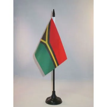 DRAPEAU DE TABLE VANUATU 15x10cm - PETIT DRAPEAUX DE BUREAU VANUATAIS 10 x 15 cm