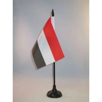 DRAPEAU DE TABLE YÉMEN 15x10cm - PETIT DRAPEAUX DE BUREAU YÉMÉNITE 10 x 15 cm