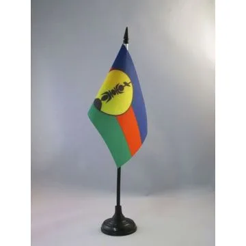 DRAPEAU DE TABLE NOUVELLE CALÉDONIE 15x10cm - PETIT DRAPEAUX DE BUREAU NÉO-CALÉDONIEN - FRANCE 10 x 15 cm
