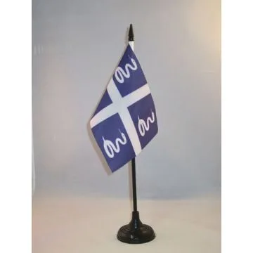 DRAPEAU DE TABLE MARTINIQUE 15x10cm - PETIT DRAPEAUX DE BUREAU MARTINIQUAIS - FRANCE 10 x 15 cm