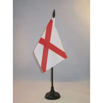 DRAPEAU DE TABLE ALABAMA 15x10cm - PETIT DRAPEAUX DE BUREAU ETAT AMÉRICAIN - USA - ETATS-UNIS 10 x 15 cm