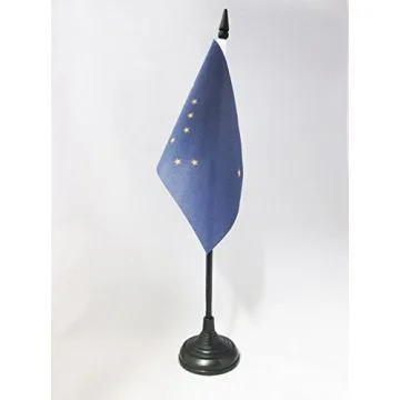 DRAPEAU DE TABLE ALASKA 15x10cm - PETIT DRAPEAUX DE BUREAU ETAT AMÉRICAIN - USA - ETATS-UNIS 10 x 15 cm