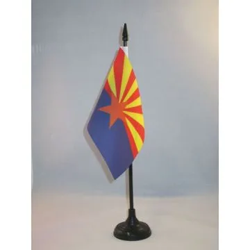 DRAPEAU DE TABLE ARIZONA 15x10cm - PETIT DRAPEAUX DE BUREAU ETAT AMÉRICAIN - USA - ETATS-UNIS 10 x 15 cm