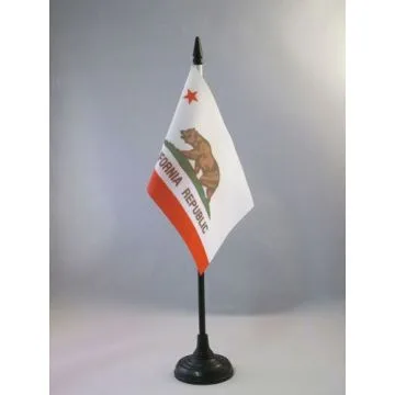 DRAPEAU DE TABLE CALIFORNIE 15x10cm - PETIT DRAPEAUX DE BUREAU CALIFORNIEN - ETAT AMÉRICAIN - USA - ETATS-UNIS 10 x 15 cm