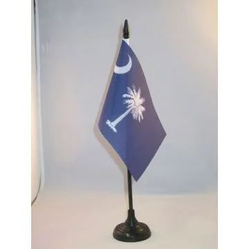 DRAPEAU DE TABLE CAROLINE DU SUD 15x10cm - PETIT DRAPEAUX DE BUREAU ETAT AMÉRICAIN - USA - ETATS-UNIS 10 x 15 cm