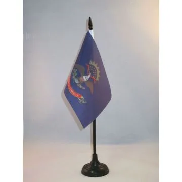 DRAPEAU DE TABLE DAKOTA DU NORD 15x10cm - PETIT DRAPEAUX DE BUREAU ETAT AMÉRICAIN - USA - ETATS-UNIS 10 x 15 cm