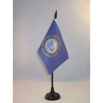 DRAPEAU DE TABLE DAKOTA DU SUD 15x10cm - PETIT DRAPEAUX DE BUREAU ETAT AMÉRICAIN - USA - ETATS-UNIS 10 x 15 cm