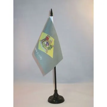 DRAPEAU DE TABLE DELAWARE 15x10cm - PETIT DRAPEAUX DE BUREAU ETAT AMÉRICAIN - USA - ETATS-UNIS 10 x 15 cm