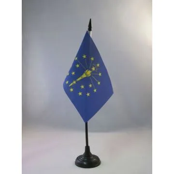 DRAPEAU DE TABLE INDIANA 15x10cm - PETIT DRAPEAUX DE BUREAU ETAT AMÉRICAIN - USA - ETATS-UNIS 10 x 15 cm