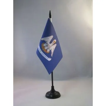 DRAPEAU DE TABLE LOUISIANE 15x10cm - PETIT DRAPEAUX DE BUREAU ETAT AMÉRICAIN - USA - ETATS-UNIS 10 x 15 cm