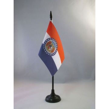 DRAPEAU DE TABLE MISSOURI 15x10cm - PETIT DRAPEAUX DE BUREAU ETAT AMÉRICAIN - USA - ETATS-UNIS 10 x 15 cm